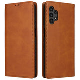 EIDERWOOD Samsung Galaxy A13 (4G/5G) / A04s / M13 Kunstskinn Flip Deksel m. Kortholder & Ståfunksjon - Brun