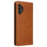 EIDERWOOD Samsung Galaxy A13 (4G/5G) / A04s / M13 Kunstskinn Flip Deksel m. Kortholder & Ståfunksjon - Brun