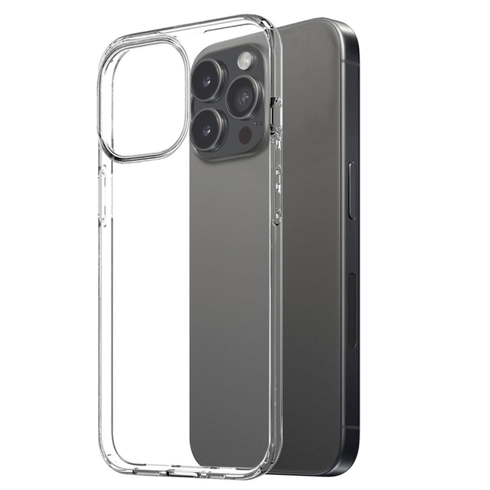 NORTHJO iPhone 16 Pro 2-i-1 Sett Fleksibelt Plast Deksel med Herdet Beskyttelsesglass - Gjennomsiktig