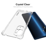 HTC U24 Pro (5G) Plast Deksel m. Støtdempende Hjørner - Gjennomsiktig