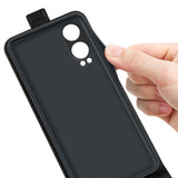 EIDERWOOD OnePlus Nord CE4 Lite (5G) Vertikalt Flip Deksel med Lommebok - Svart