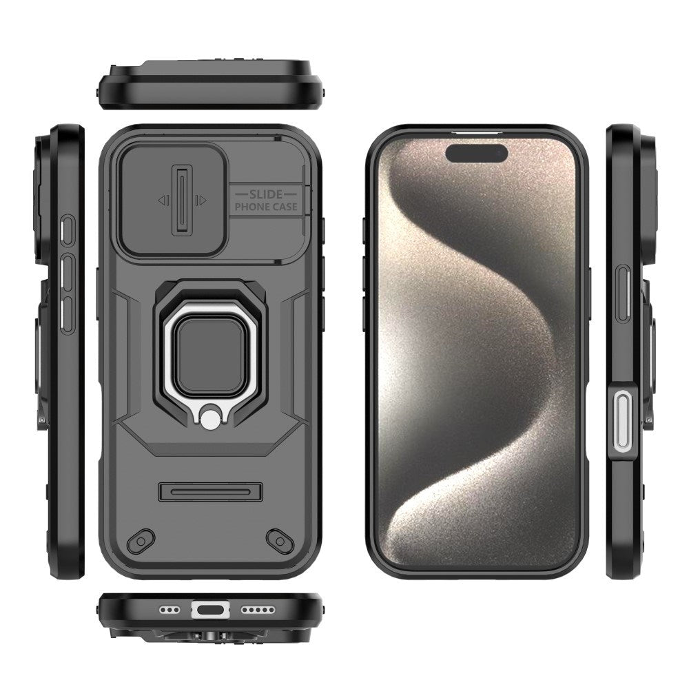EIDERWOOD iPhone 16 Pro Bakdeksel med Magnetisk Kickstand Og Cam Slider - Svart