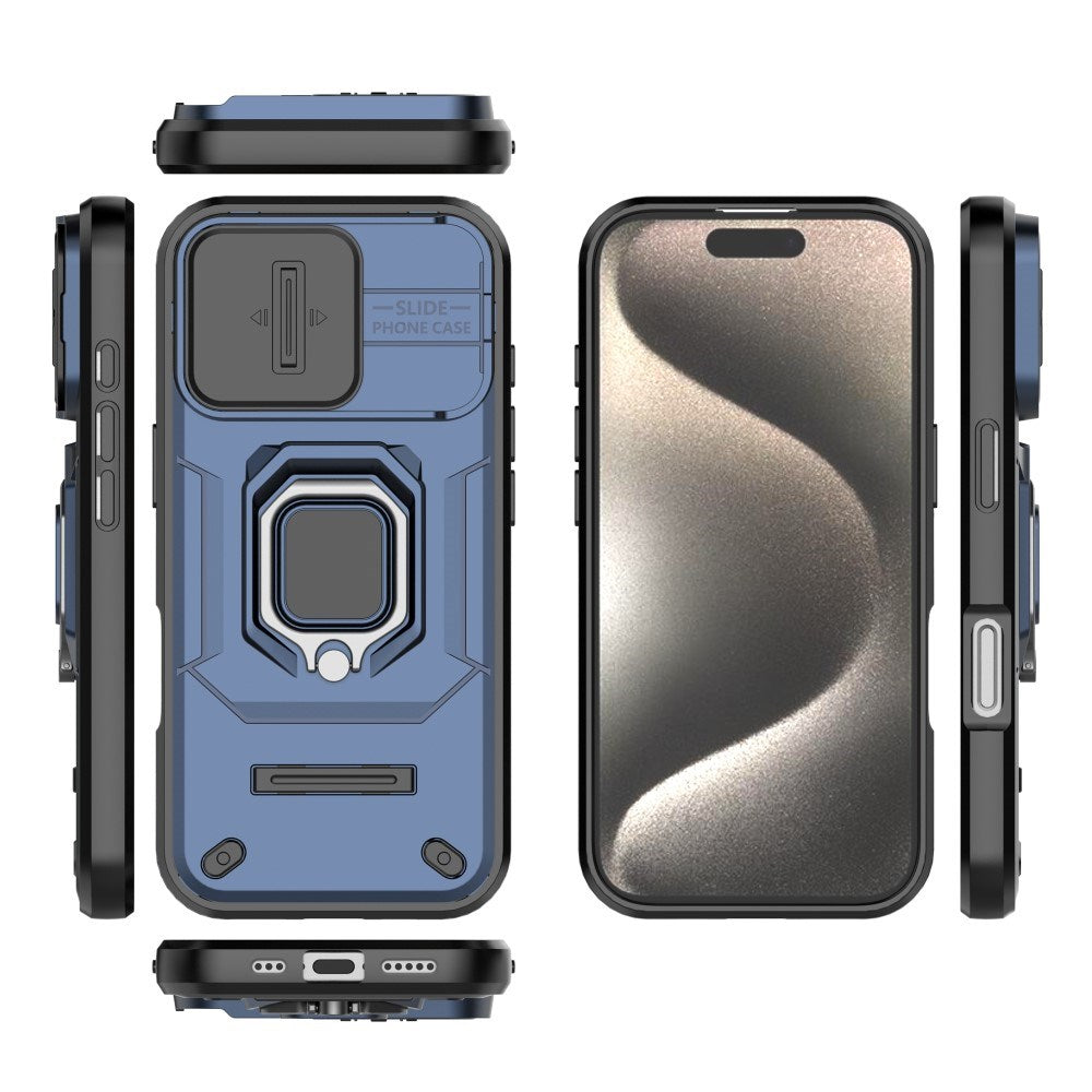 EIDERWOOD iPhone 16 Pro Bakdeksel med Magnetisk Kickstand Og Cam Slider - Blå