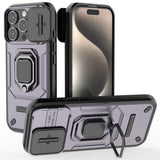 EIDERWOOD iPhone 16 Pro Bakdeksel med Magnetisk Kickstand Og Cam Slider - Lilla