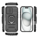 EIDERWOOD iPhone 16 Bakdeksel med Magnetisk Kickstand Og Cam Slider - Svart