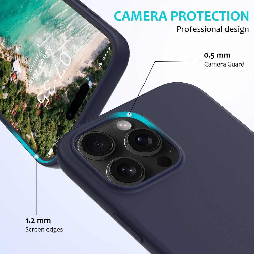 EIDERWOOD iPhone 16 Pro Max Fôret Silikon Deksel - Mørk Blå