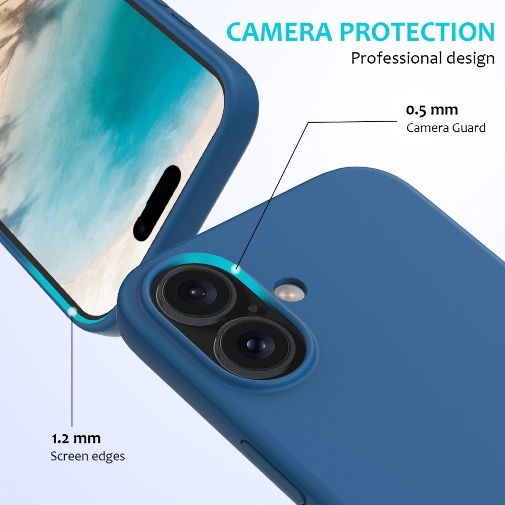 EIDERWOOD iPhone 16 Plus Fôret Silikon Deksel - Blå