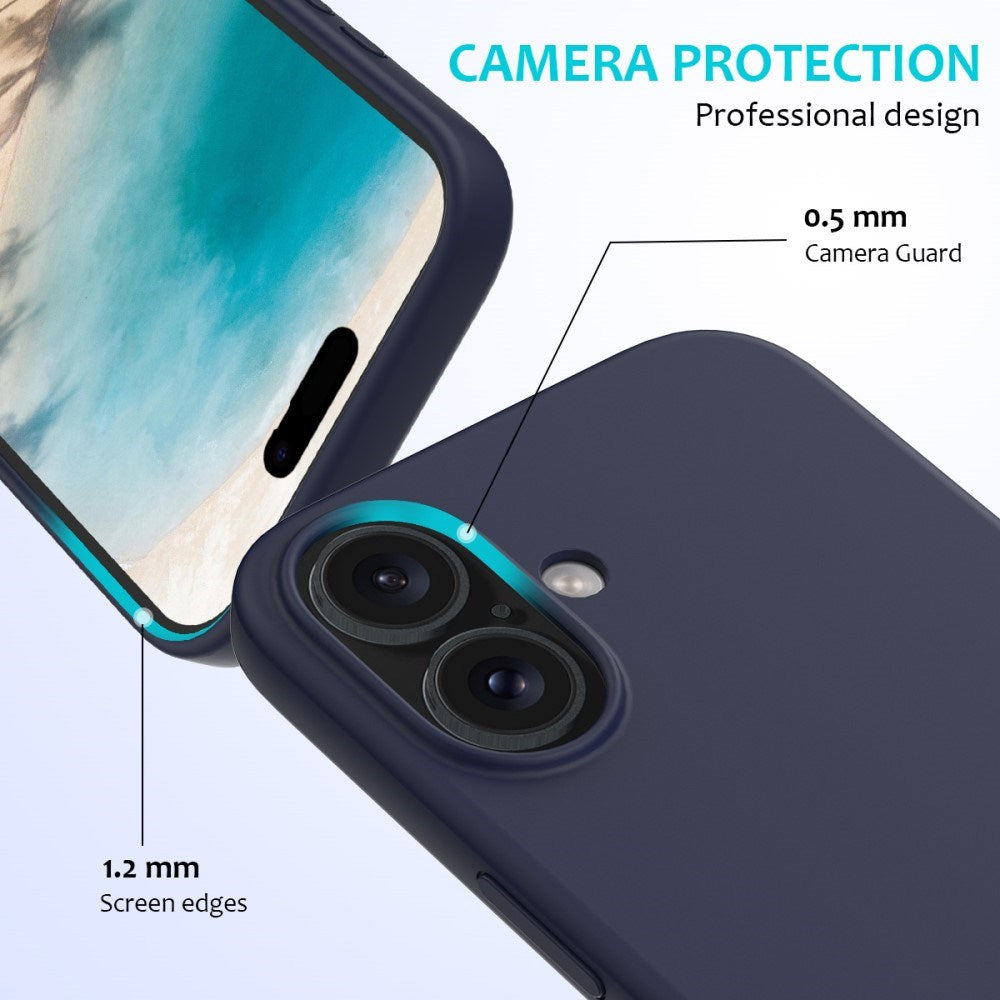 EIDERWOOD iPhone 16 Plus Fôret Silikon Deksel - Mørk Blå