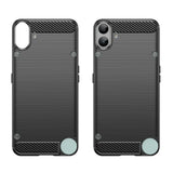 EIDERWOOD Nothing CMF Phone 1 Brushed Carbon Fiber Fleksibelt Plast Deksel - Svart