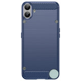EIDERWOOD Nothing CMF Phone 1 Brushed Carbon Fiber Fleksibelt Plast Deksel - Blå