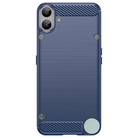 EIDERWOOD Nothing CMF Phone 1 Brushed Carbon Fiber Fleksibelt Plast Deksel - Blå