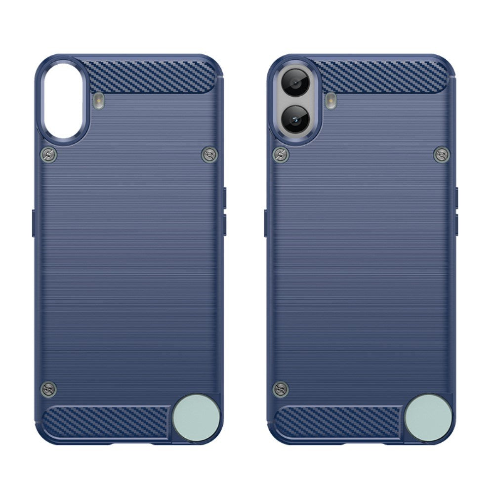 EIDERWOOD Nothing CMF Phone 1 Brushed Carbon Fiber Fleksibelt Plast Deksel - Blå