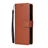 EIDERWOOD Samsung Galaxy Z Fold6 Kunstskinn Flip Deksel m. Kortholder & Stropp - Brun