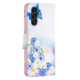 EIDERWOOD Samsung Galaxy A16 Kunstskinn Flip Deksel m. Lommebok & Trykk - Sommerfugl & Blomster