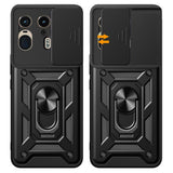 EIDERWOOD Motorola Edge 50 Ultra Håndverker Deksel med Magnetisk Kickstand Og Cam Slider - Svart