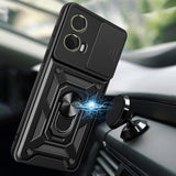 EIDERWOOD Motorola Moto G85 (5G) Håndverker Deksel med Magnetisk Kickstand Og Cam Slider - Blå