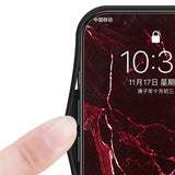 EIDERWOOD iPhone 16 Pro Max Marmordeksel med Glassrygg - Hvit Marmor
