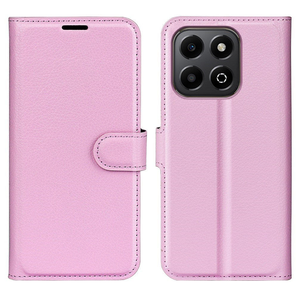 EIDERWOOD Honor X6b Kunstskinn Flip Deksel m. Kortholder & Ståfunksjon - Rosa