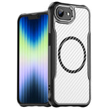 EIDERWOOD iPhone 17e / 16e Hybrid Carbon Deksel med Forsterkede hjørner - MagSafe Kompatibel - Svart