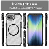 EIDERWOOD iPhone 17e / 16e Hybrid Carbon Deksel med Forsterkede hjørner - MagSafe Kompatibel - Svart