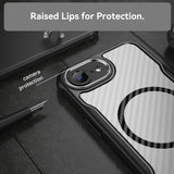 EIDERWOOD iPhone 17e / 16e Hybrid Carbon Deksel med Forsterkede hjørner - MagSafe Kompatibel - Svart