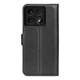EIDERWOOD Xiaomi 14T Litchi Skin Flip Deksel med Lommebok - Svart