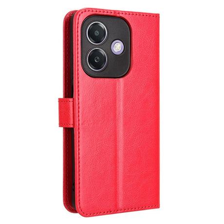 EIDERWOOD OPPO A60 / A40M / A40 Kunstskinn Flip Deksel med Strop - Rød