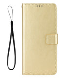 EIDERWOOD OPPO A60 / A40M / A40 Kunstskinn Flip Deksel med Strop - Gull