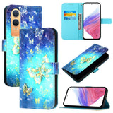 EIDERWOOD OnePlus Nord CE4 Lite (5G) Deksel i Kunstskinn med Lommebok og Stropp - Gylne Sommerfugler