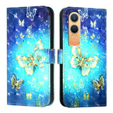 EIDERWOOD OnePlus Nord CE4 Lite (5G) Deksel i Kunstskinn med Lommebok og Stropp - Gylne Sommerfugler