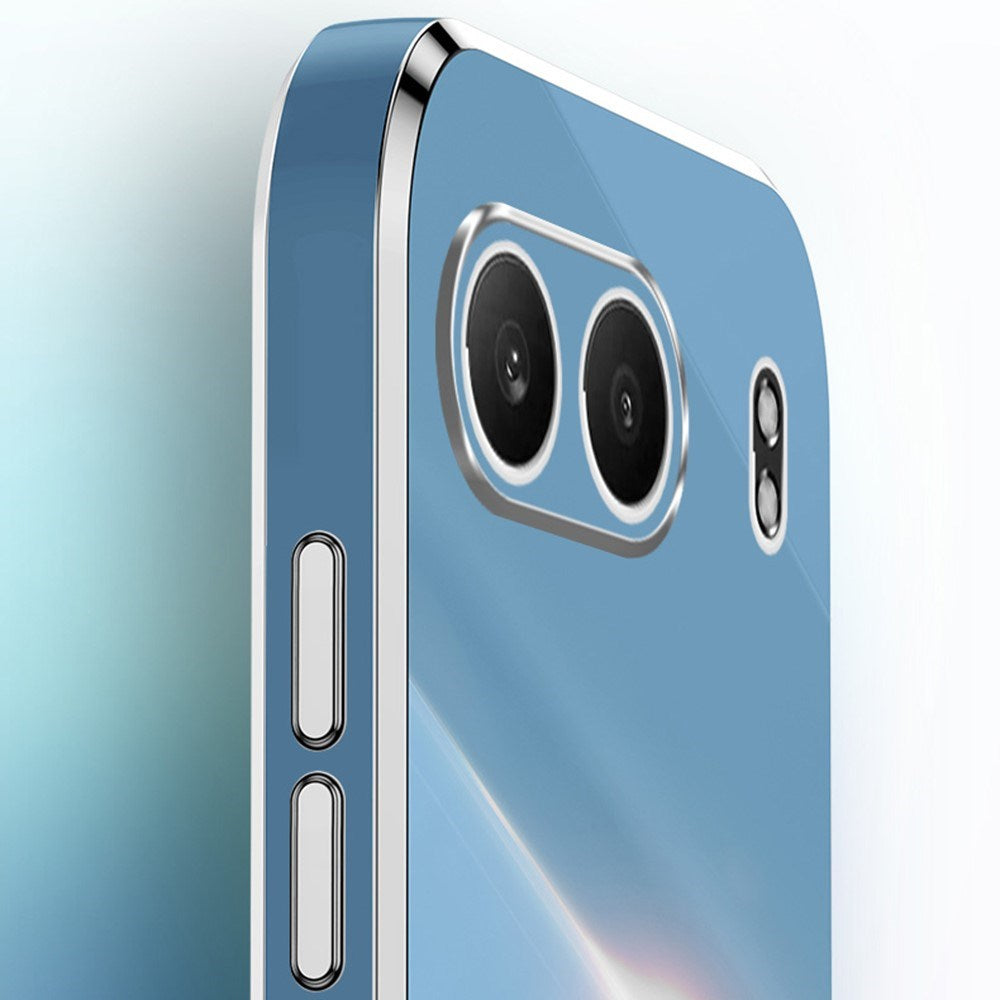 EIDERWOOD OnePlus Nord 4 Deksel med Metallramme - Fleksibel Plast - Blå