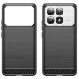 EIDERWOOD Xiaomi 14T Pro Brushed Carbon Fiber Fleksibelt Plast Deksel - Svart