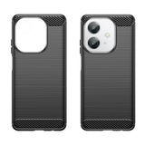 EIDERWOOD OPPO A60 / A40m / A40 Brushed Carbon Fiber Fleksibelt Plast Deksel - Svart