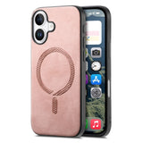 iPhone 16 Kunstskinn Deksel - MagSafe-Kompatibel - Rosa