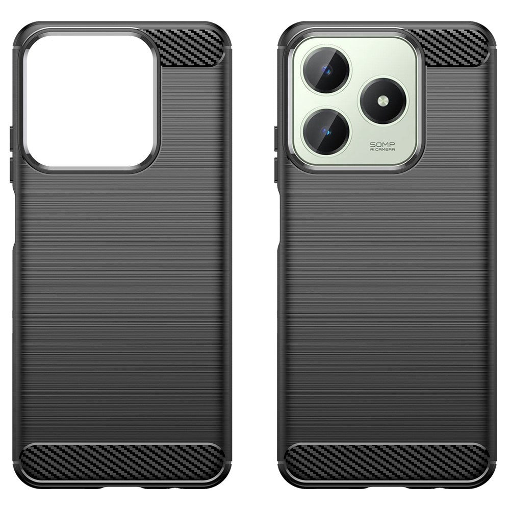 Realme Note 60x (4G) / C63 (4G) / C61 (4G) EIDERWOOD Carbon Fiber Deksel - Svart