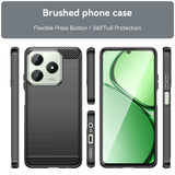 Realme Note 60x (4G) / C63 (4G) / C61 (4G) EIDERWOOD Carbon Fiber Deksel - Svart