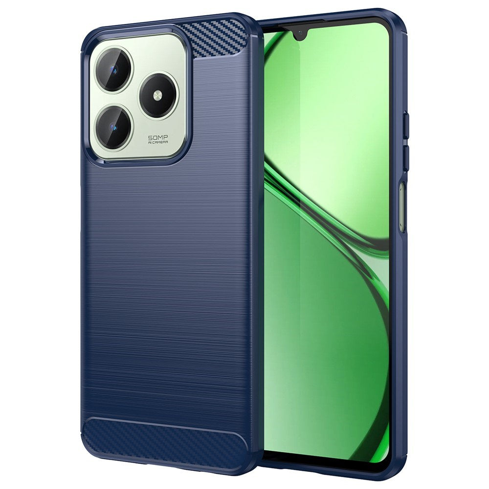 Realme Note 60x (4G) / C63 (4G) / C61 (4G) EIDERWOOD Carbon Fiber Deksel - Blå