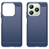Realme Note 60x (4G) / C63 (4G) / C61 (4G) EIDERWOOD Carbon Fiber Deksel - Blå