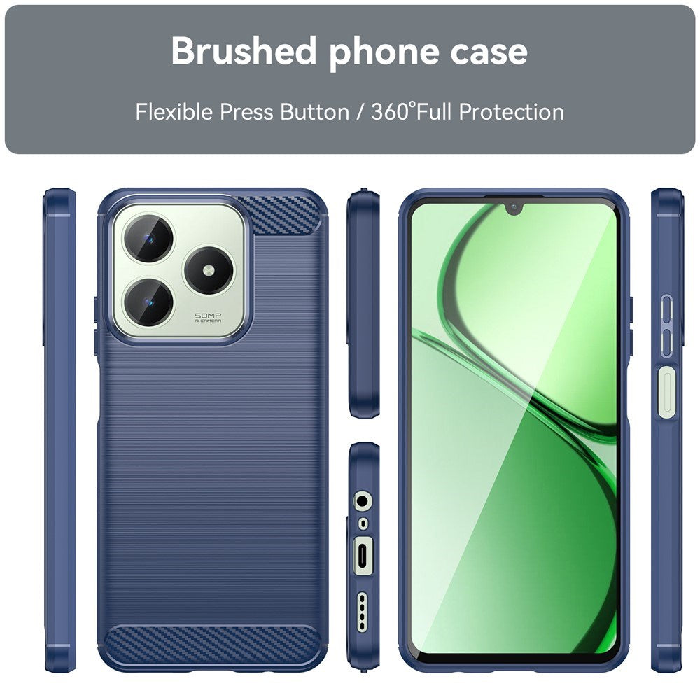 Realme Note 60x (4G) / C63 (4G) / C61 (4G) EIDERWOOD Carbon Fiber Deksel - Blå