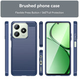 Realme Note 60x (4G) / C63 (4G) / C61 (4G) EIDERWOOD Carbon Fiber Deksel - Blå