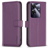 Realme Note 60 / 60x (4G) / C63 (4G) / C61 (4G) Kunstskinn Deksel med Stativfunksjon & Kortholder - Lilla