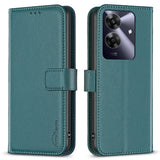 Realme Note 60 / 60x (4G) / C63 (4G) / C61 (4G) Kunstskinn Deksel med Stativfunksjon & Kortholder - Grønn
