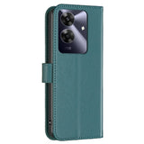 Realme Note 60 / 60x (4G) / C63 (4G) / C61 (4G) Kunstskinn Deksel med Stativfunksjon & Kortholder - Grønn