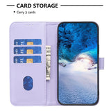 Realme Note 60 / 60x (4G) / C63 (4G) / C61 (4G) Kunstskinn Deksel med Stativfunksjon & Kortholder - Lavendel