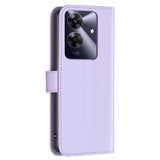 Realme Note 60 / 60x (4G) / C63 (4G) / C61 (4G) Kunstskinn Deksel med Stativfunksjon & Kortholder - Lavendel