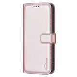 Realme Note 60 / 60x (4G) / C63 (4G) / C61 (4G) Kunstskinn Deksel med Stativfunksjon & Kortholder - Rose Gold