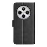 EIDERWOOD Xiaomi Redmi 14C / Poco C75 Kunstskinn Flip Deksel med Kortholder & Ståfunksjon - Svart