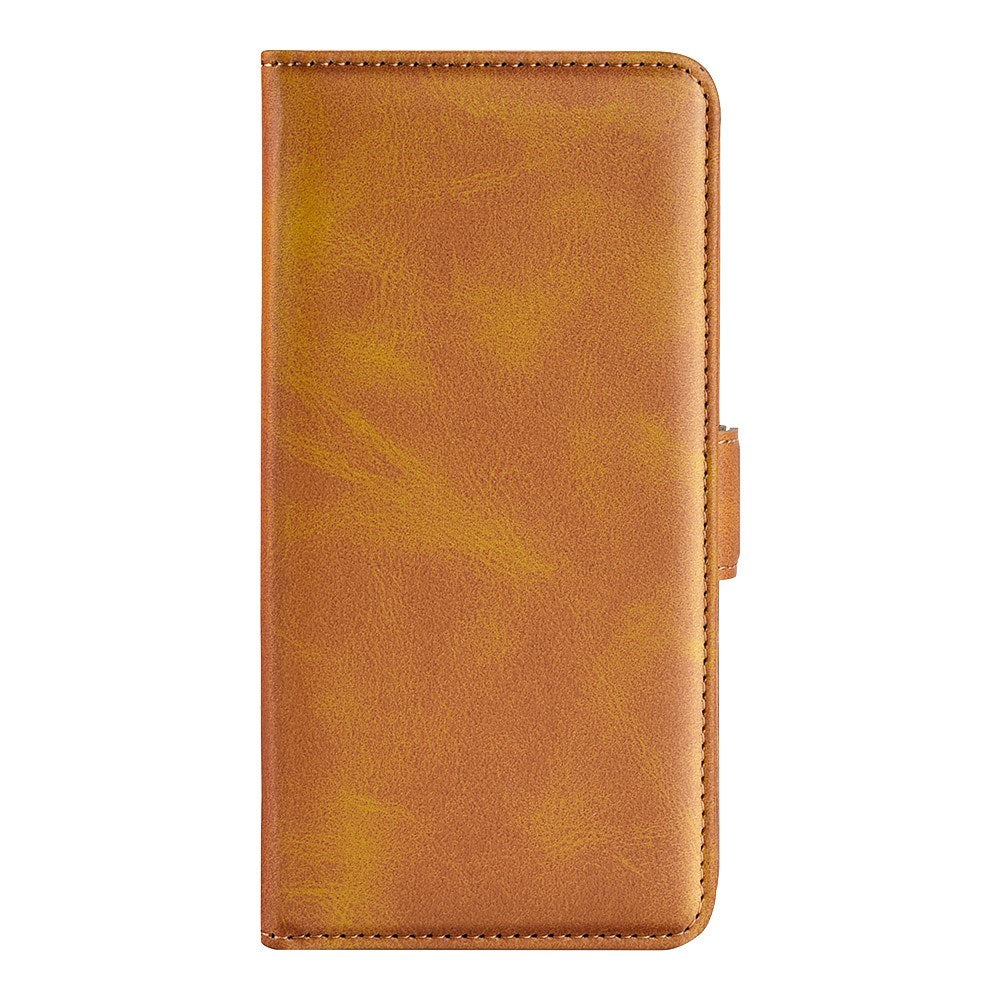 EIDERWOOD Xiaomi Redmi 14C / Poco C75 Kunstskinn Flip Deksel med Kortholder & Ståfunksjon - Lys Brun