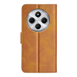 EIDERWOOD Xiaomi Redmi 14C / Poco C75 Kunstskinn Flip Deksel med Kortholder & Ståfunksjon - Lys Brun