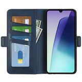 EIDERWOOD Xiaomi Redmi 14C / Poco C75 Kunstskinn Flip Deksel med Kortholder & Ståfunksjon - Blå